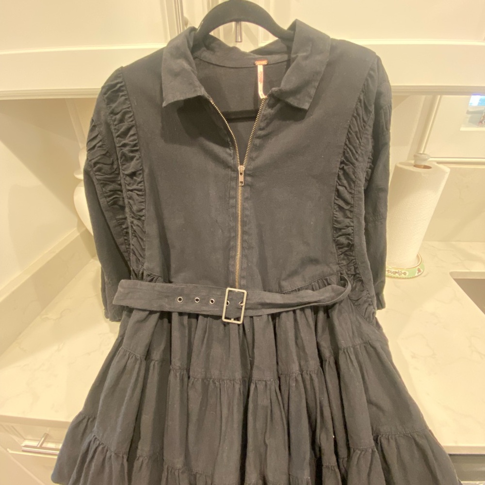 Free People Black Mini Dress